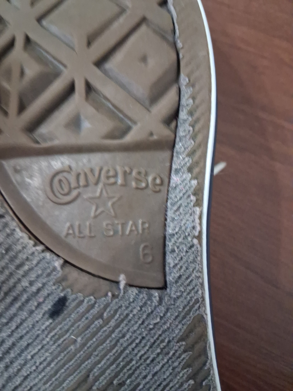 Converse Low Top Sneakers in White with Red Trim - Picture 5 of 6